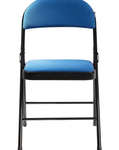 Set di 4 sedie pieghevoli SPARKS Metallo Blu/Nero