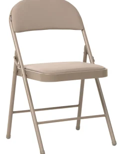 Set di 4 sedie pieghevoli SHASTA Metallo Beige