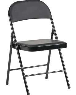 Set di 4 sedie pieghevoli SHASTA Metallo Nero