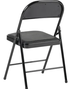 Set di 4 sedie pieghevoli SHASTA Metallo Nero