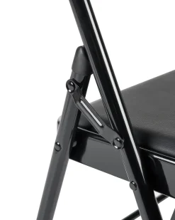 Set di 4 sedie pieghevoli SHASTA Metallo Nero