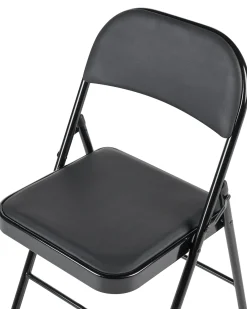 Set di 4 sedie pieghevoli SHASTA Metallo Nero
