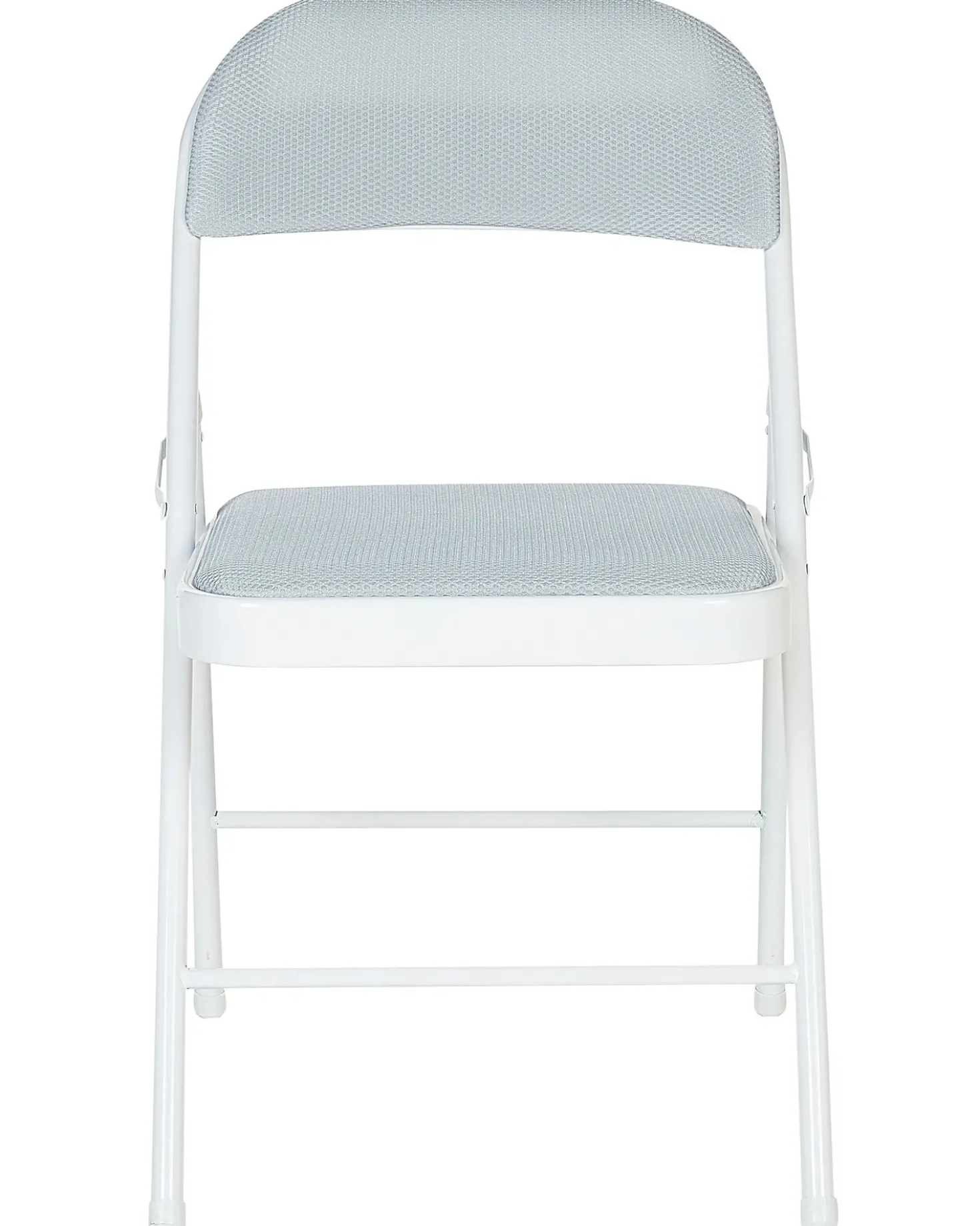 Set di 4 sedie pieghevoli SPARKS Metallo Grigio chiaro/Bianco