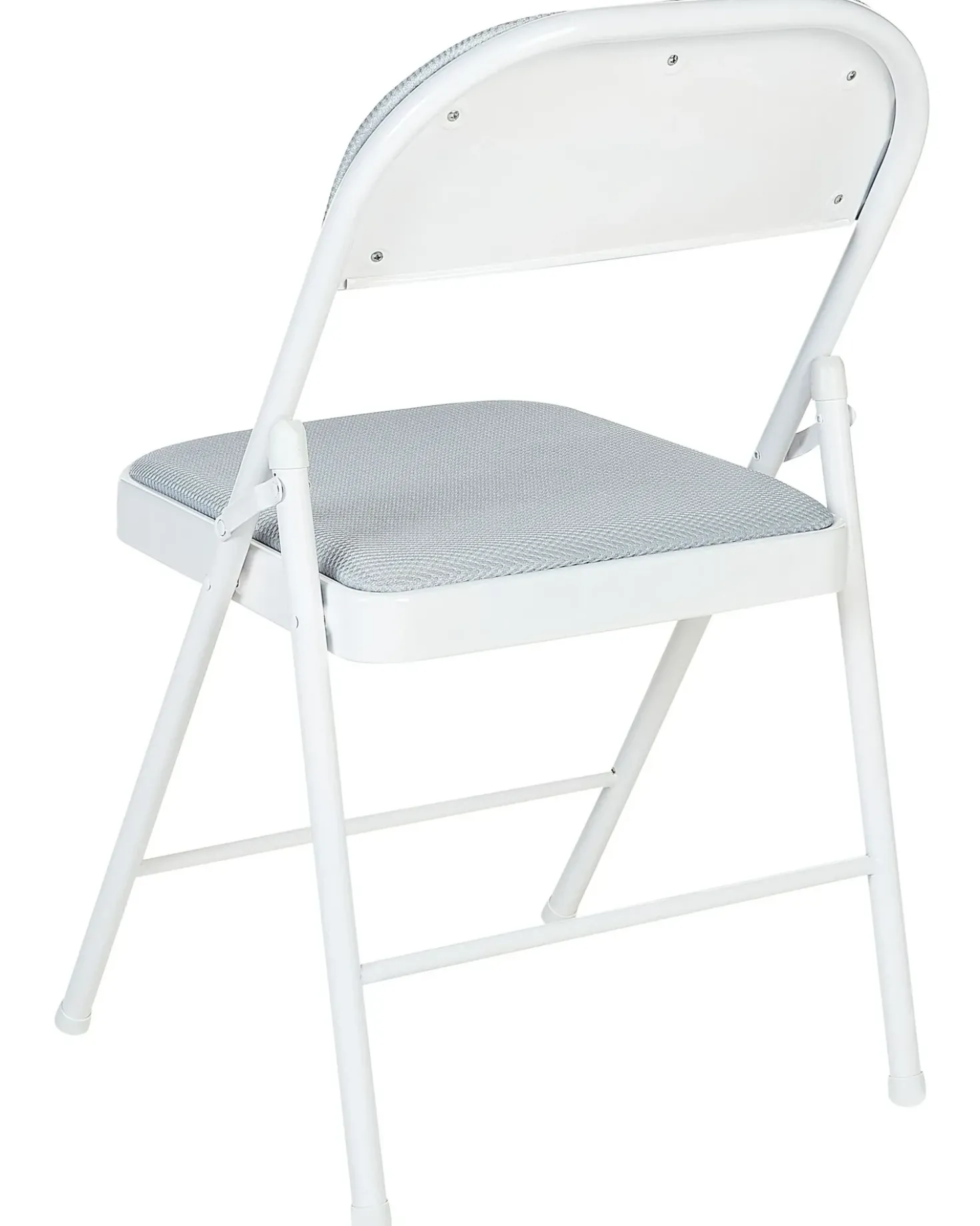 Set di 4 sedie pieghevoli SPARKS Metallo Grigio chiaro/Bianco