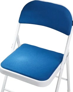 Set di 4 sedie pieghevoli SPARKS Metallo Blu/Bianco