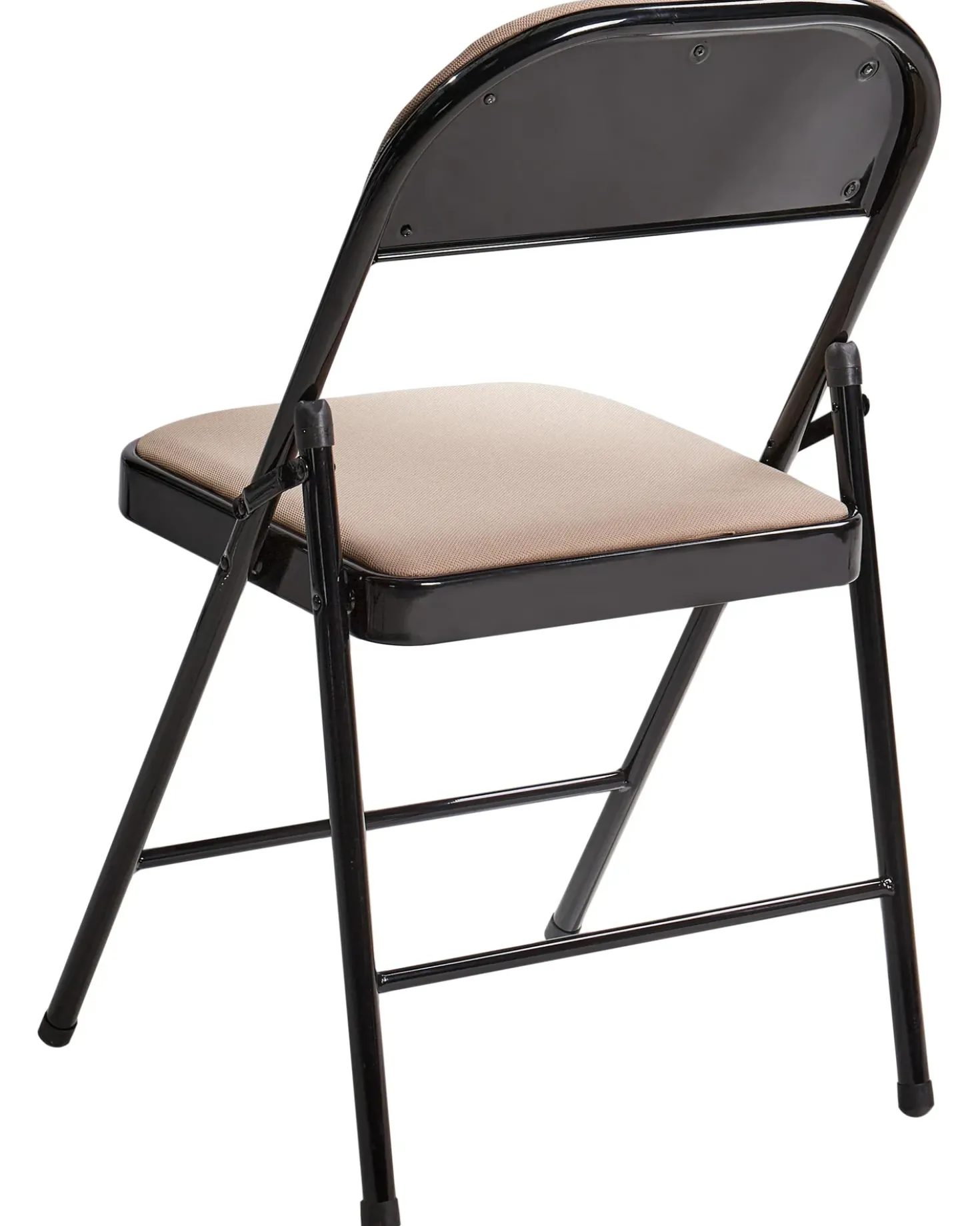 Set di 4 sedie pieghevoli SPARKS Metallo Beige/Nero