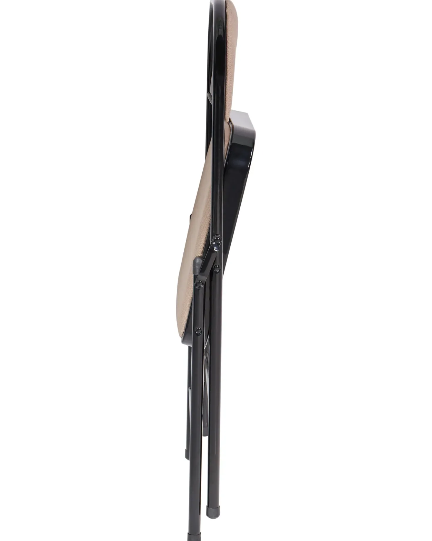 Set di 4 sedie pieghevoli SPARKS Metallo Beige/Nero