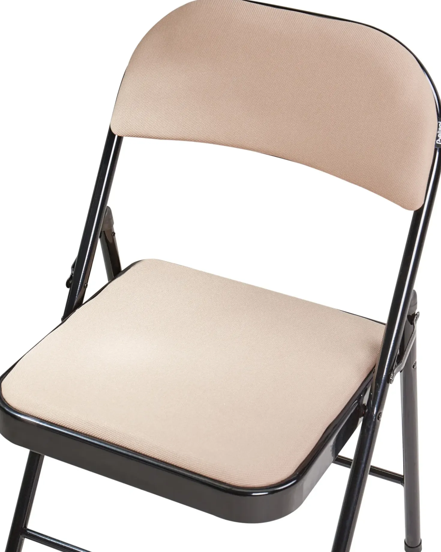 Set di 4 sedie pieghevoli SPARKS Metallo Beige/Nero