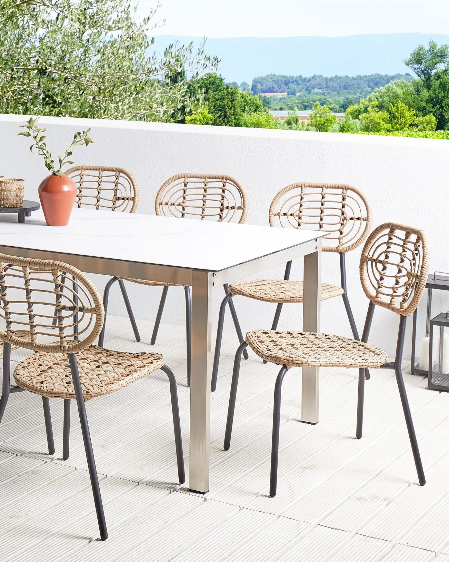Set di 8 sedie PRATELLO Rattan sintetico (PE) Naturale