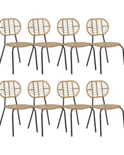 Set di 8 sedie PRATELLO Rattan sintetico (PE) Naturale