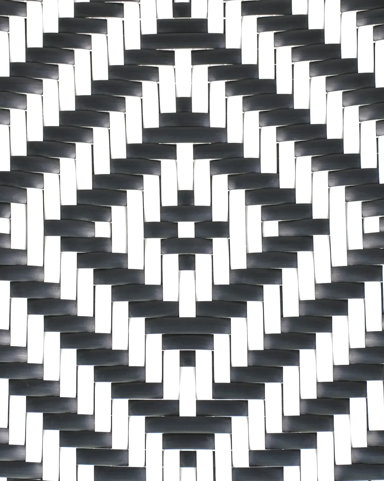Set di 4 sedie RIFREDDO Rattan sintetico (PE) Nero/Bianco