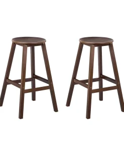 Set di 2 sgabelli da bar ANCELLE Bambù Marrone scuro