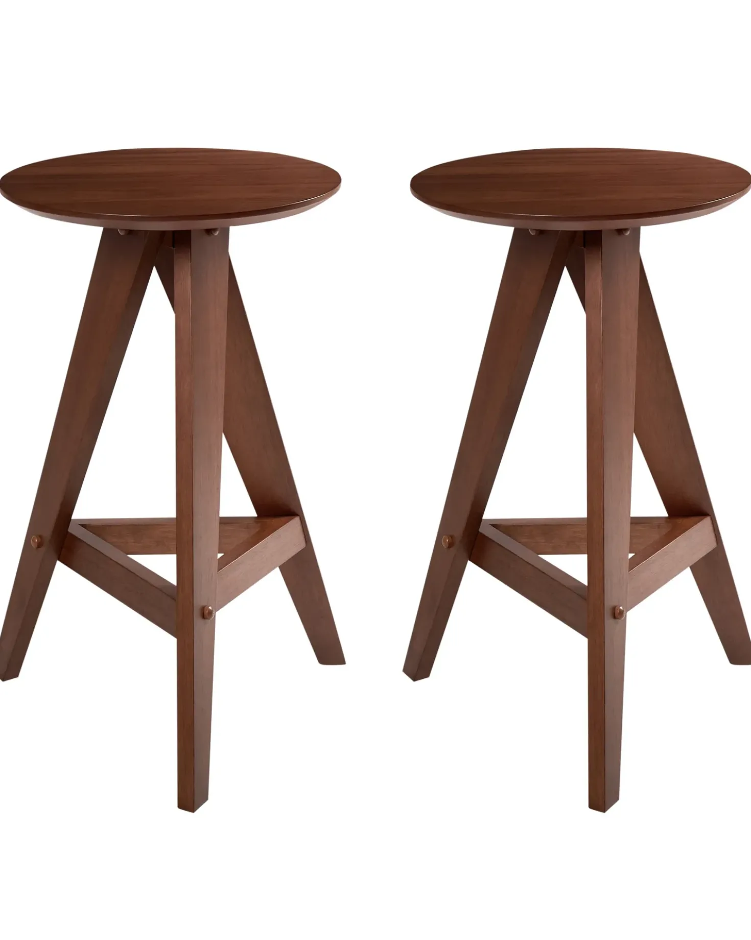 Set di 2 sgabelli da bar AROMA Legno Marrone