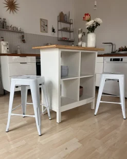 Set di 2 sgabelli da bar CABRILLO Metallo Bianco