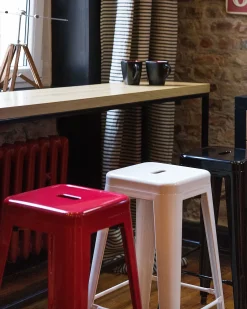 Set di 2 sgabelli da bar CABRILLO Metallo Bianco