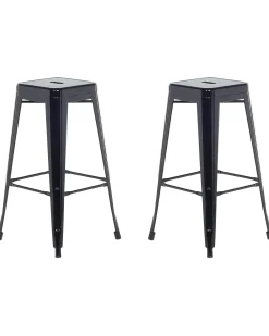 Set di 2 sgabelli da bar CABRILLO Metallo Nero