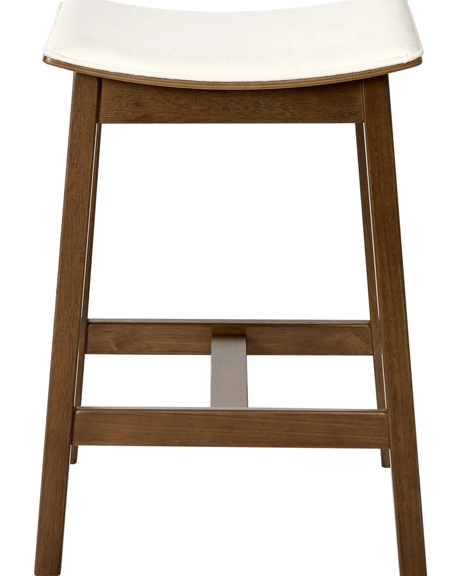 Set di 2 sgabelli da bar DIXON Legno Bianco sporco/Marrone scuro