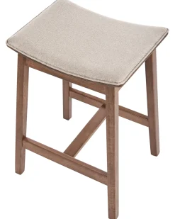 Set di 2 sgabelli da bar DIXON Legno Marrone scuro/Beige