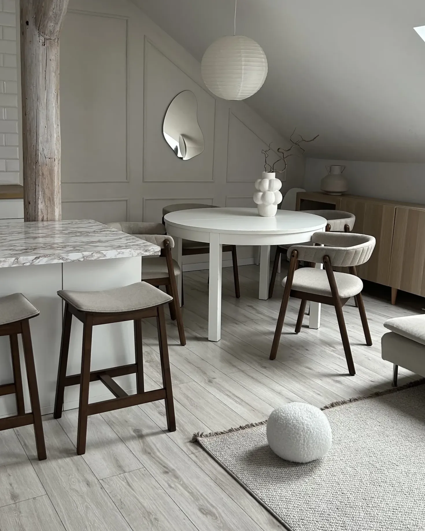 Set di 2 sgabelli da bar DIXON Legno Marrone scuro/Beige