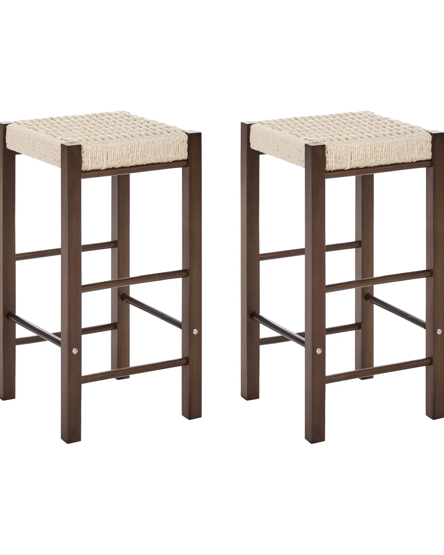 Set di 2 sgabelli da bar EMBRUN Legno Marrone scuro