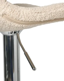 Set di 2 sgabelli da bar KAHLA Bouclé Beige chiaro