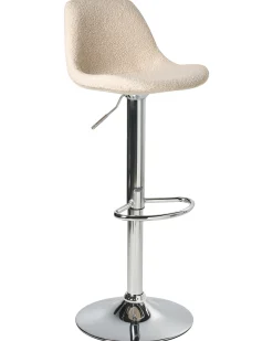Set di 2 sgabelli da bar KAHLA Bouclé Beige chiaro