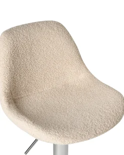 Set di 2 sgabelli da bar KAHLA Bouclé Beige chiaro
