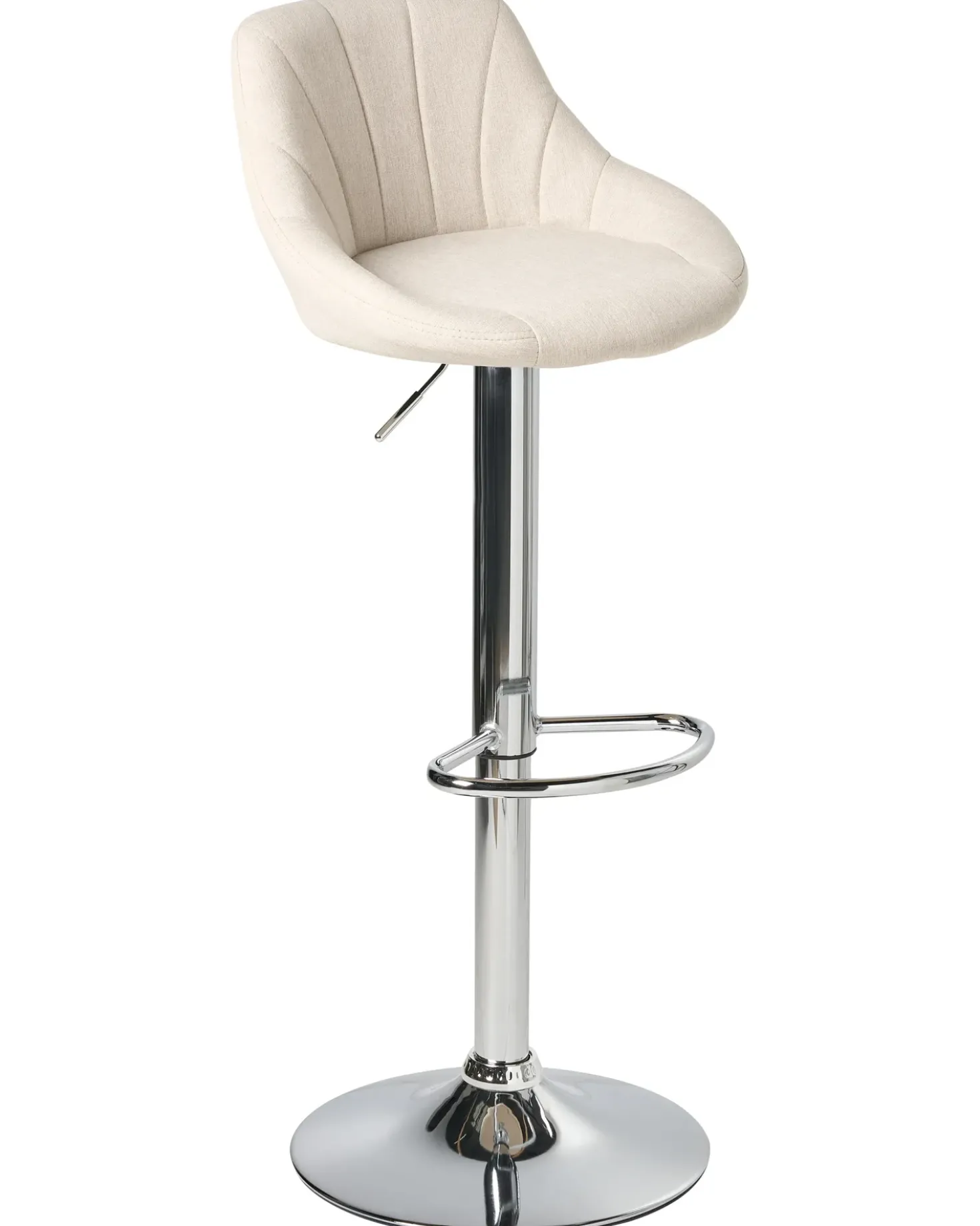 Set di 2 sgabelli da bar LUCCA Tessuto Beige chiaro