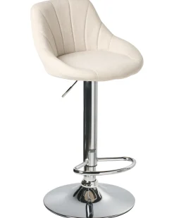 Set di 2 sgabelli da bar LUCCA Tessuto Beige chiaro