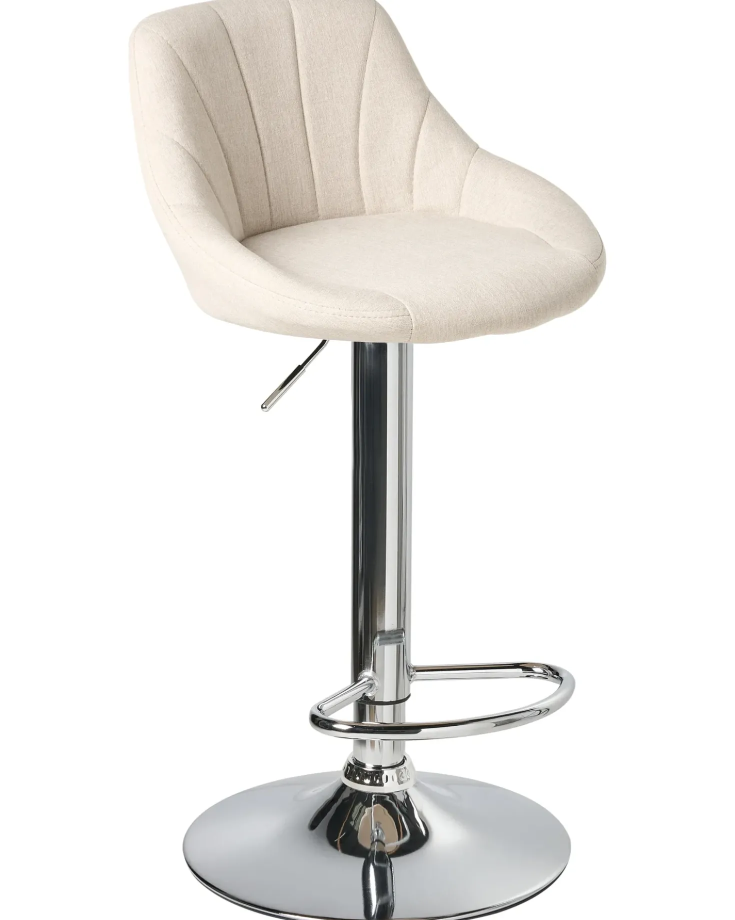 Set di 2 sgabelli da bar LUCCA Tessuto Beige chiaro