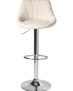 Set di 2 sgabelli da bar LUCCA Tessuto Beige chiaro