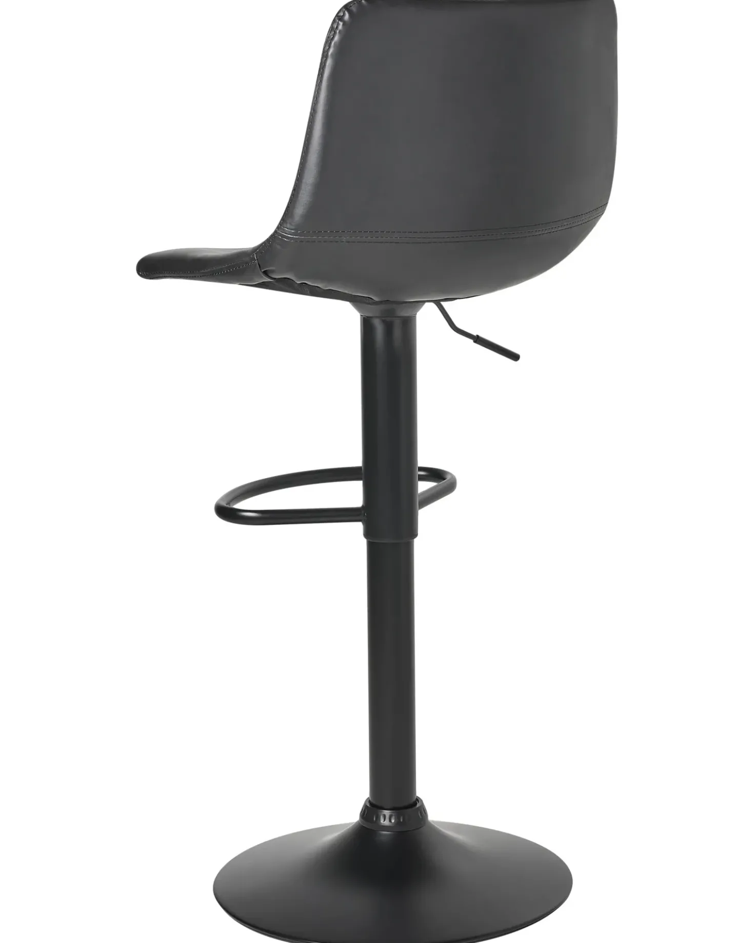 Set di 2 sgabelli da bar LEBRIJA Pelle sintetica Nero