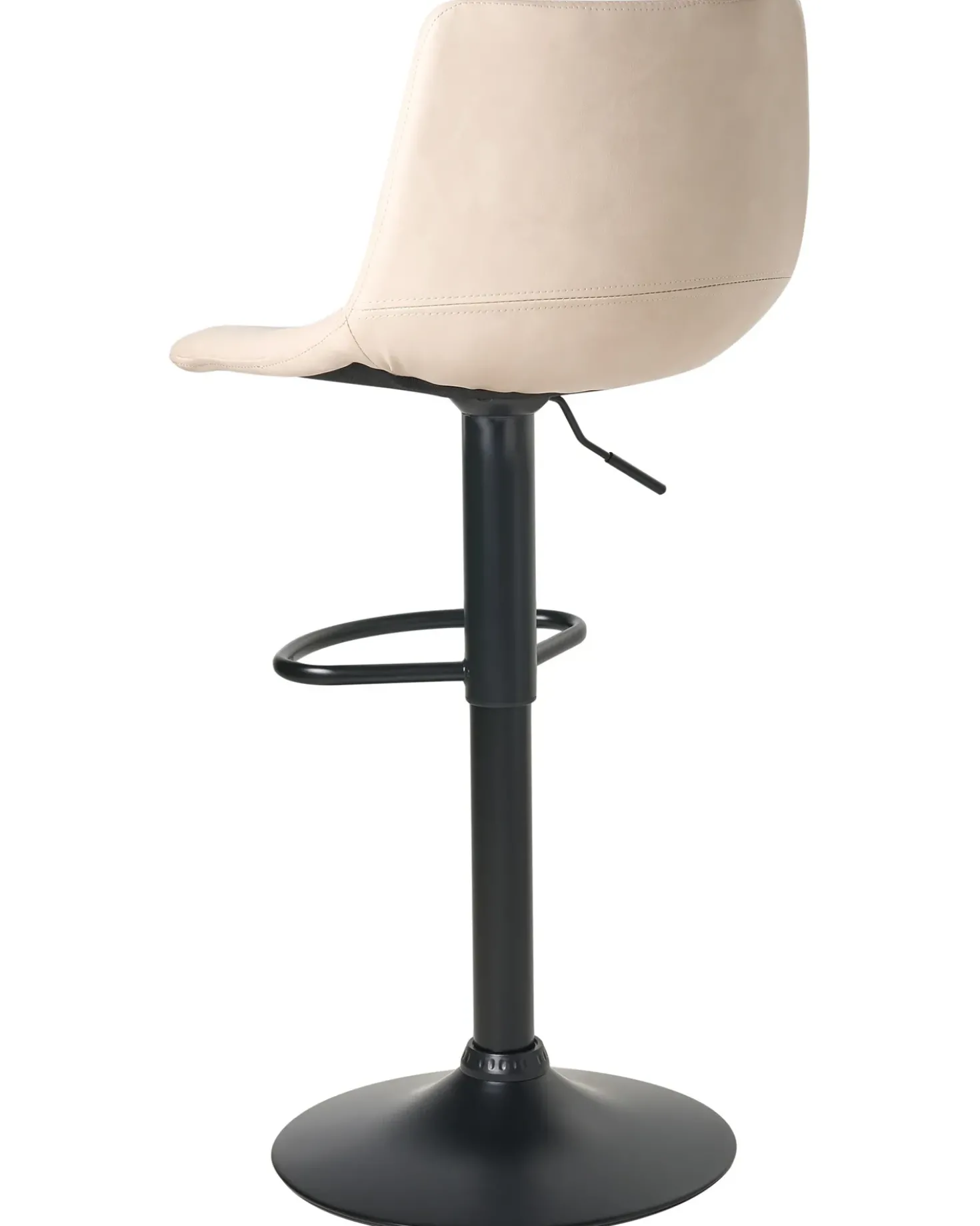 Set di 2 sgabelli da bar LEBRIJA Pelle sintetica Beige chiaro