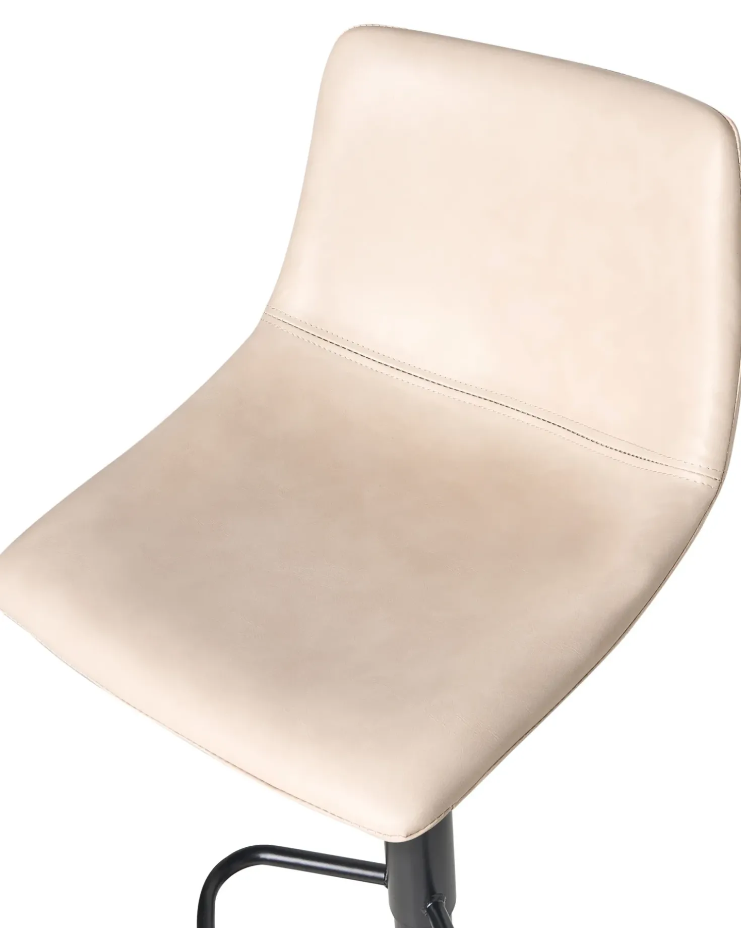 Set di 2 sgabelli da bar LEBRIJA Pelle sintetica Beige chiaro