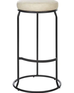 Set di 2 sgabelli da bar MILROY Pelle sintetica Beige chiaro