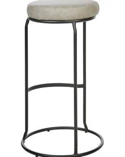 Set di 2 sgabelli da bar MILROY Pelle sintetica Grigio chiaro