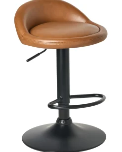 Set di 2 sgabelli da bar MEEDER Pelle sintetica Marrone