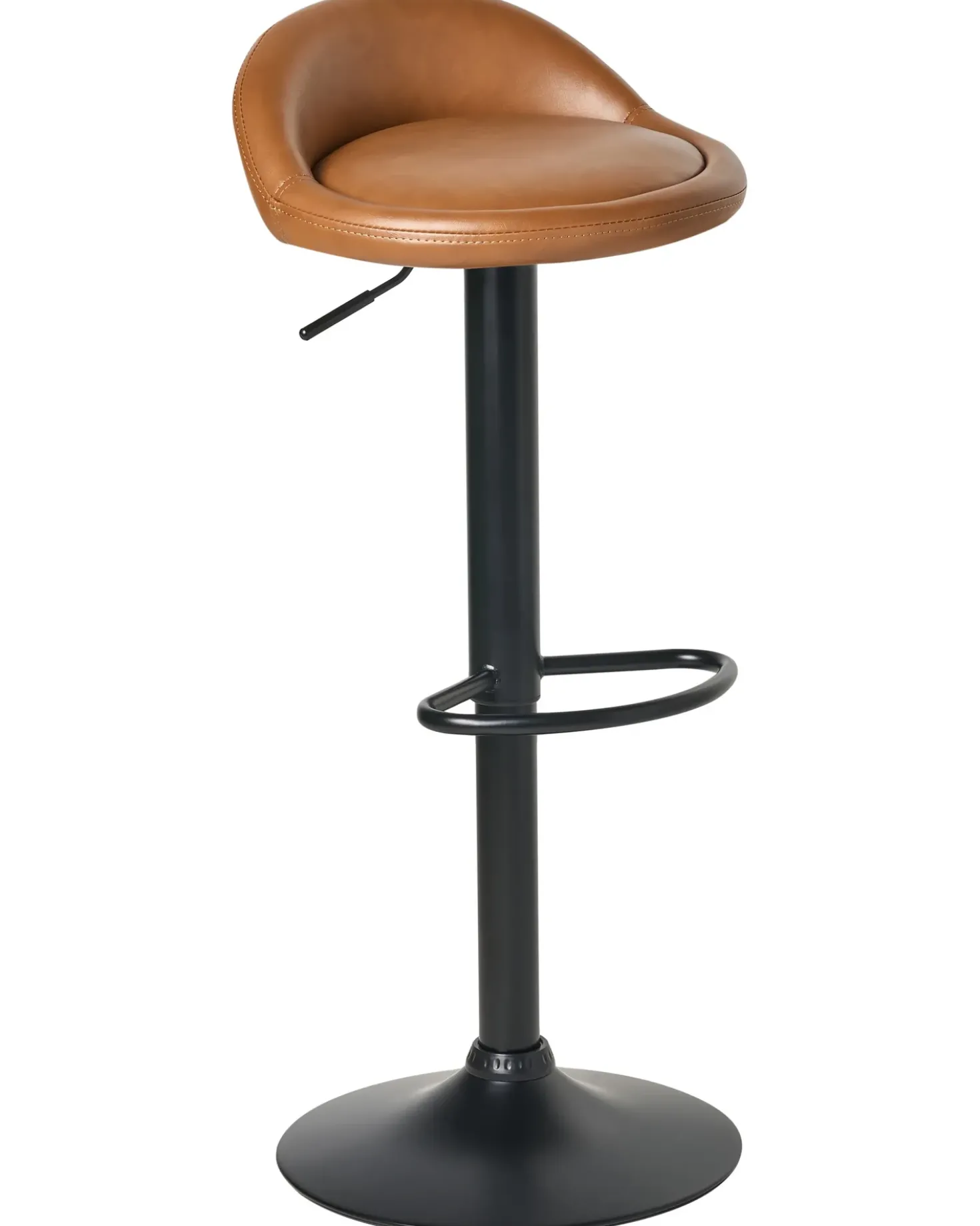 Set di 2 sgabelli da bar MEEDER Pelle sintetica Marrone