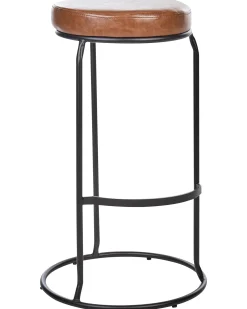 Set di 2 sgabelli da bar MILROY Pelle sintetica Marrone