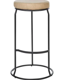Set di 2 sgabelli da bar MILROY Pelle sintetica Beige
