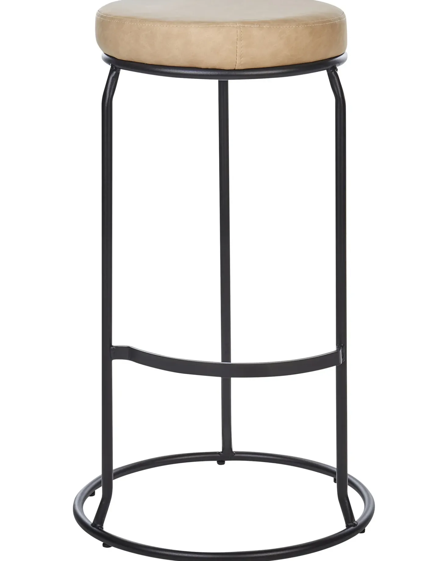 Set di 2 sgabelli da bar MILROY Pelle sintetica Beige