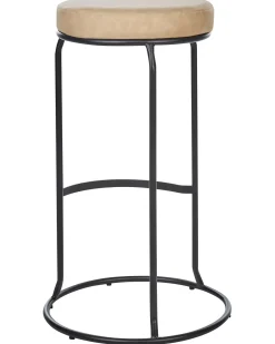 Set di 2 sgabelli da bar MILROY Pelle sintetica Beige