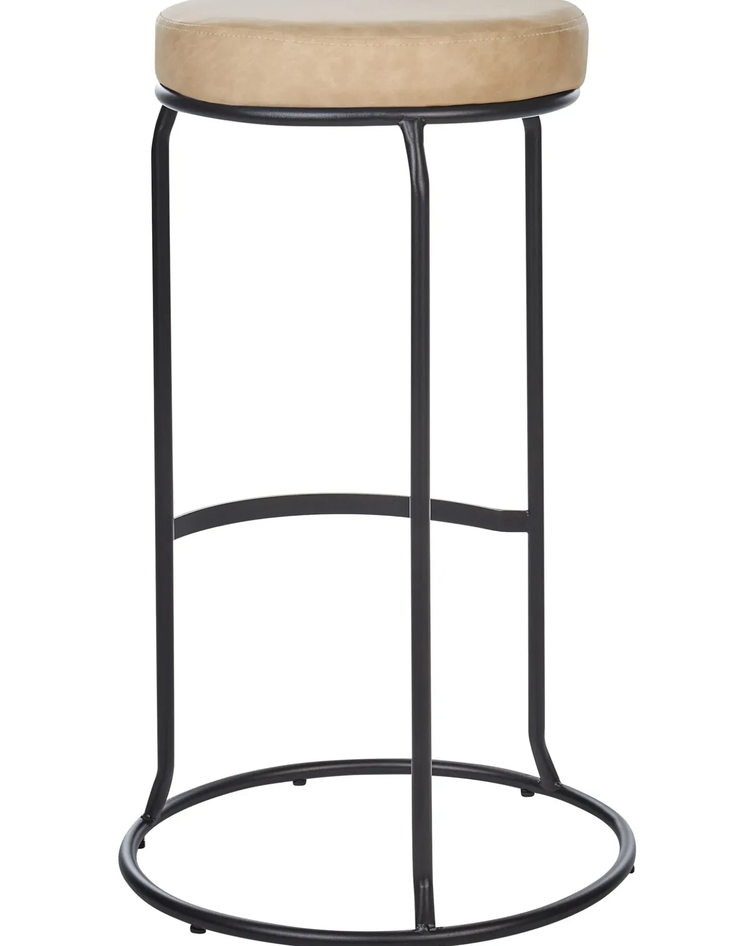 Set di 2 sgabelli da bar MILROY Pelle sintetica Beige