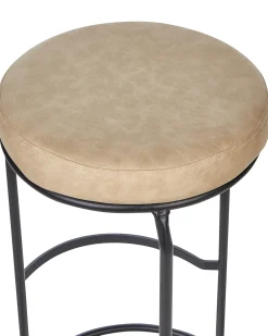 Set di 2 sgabelli da bar MILROY Pelle sintetica Beige