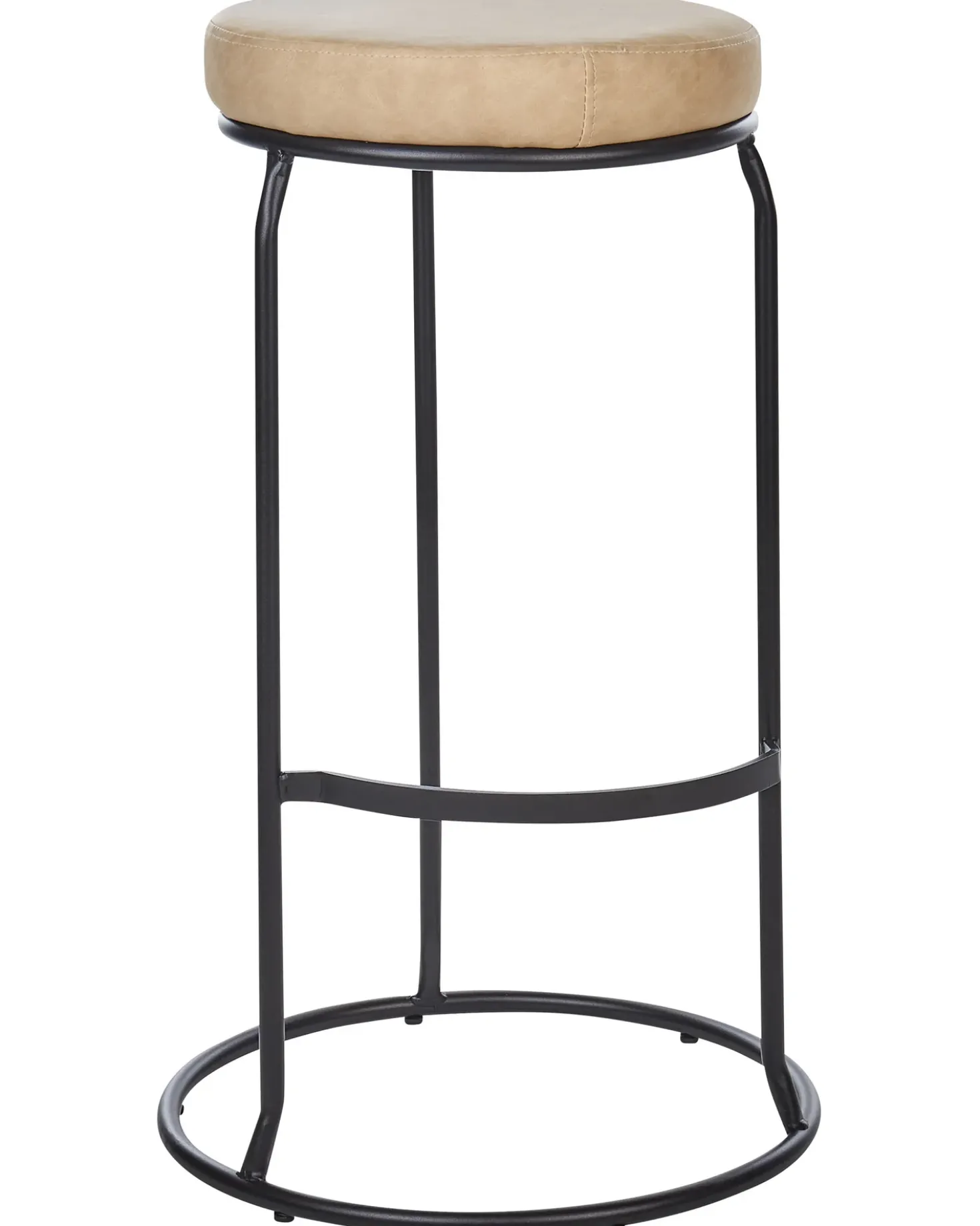 Set di 2 sgabelli da bar MILROY Pelle sintetica Beige
