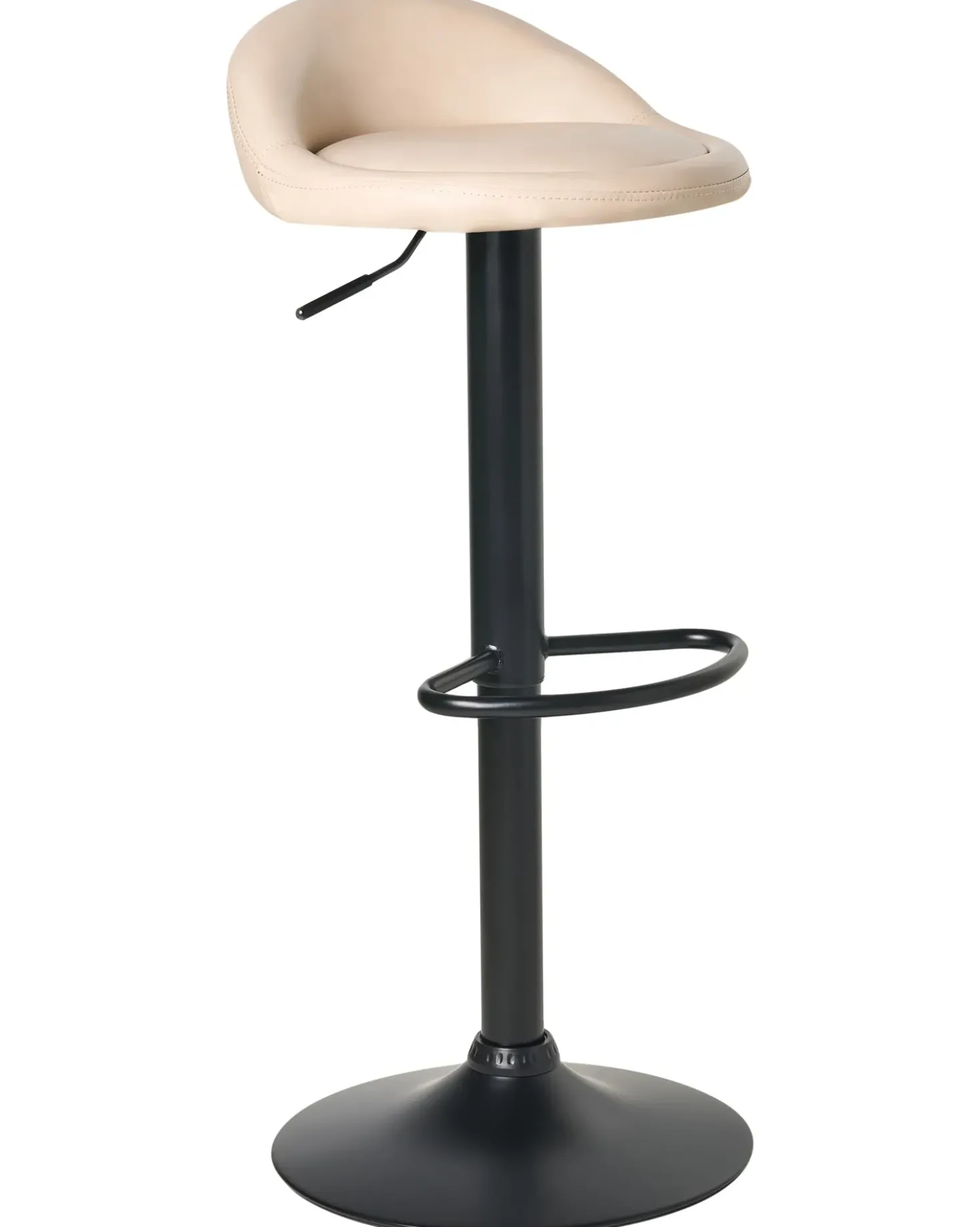Set di 2 sgabelli da bar MEEDER Pelle sintetica Beige chiaro