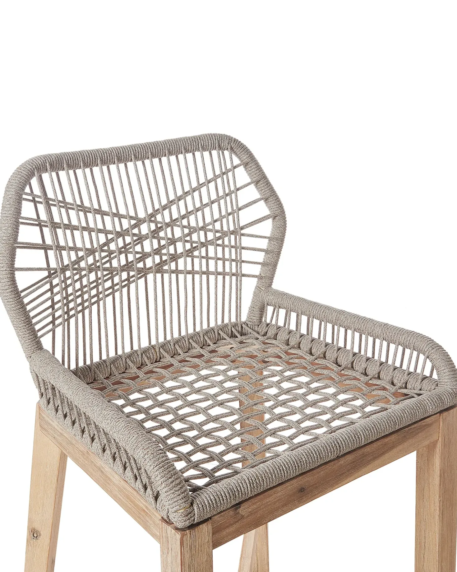 Set di 2 sgabelli da bar per giardino TALAMONE Legno d'acacia Beige