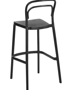 Set di 2 sgabelli da bar per giardino PORANO Nero