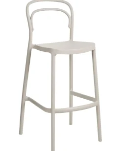 Set di 2 sgabelli da bar per giardino PORANO Beige