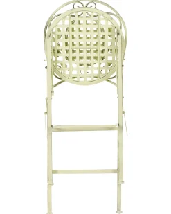 Set di 2 sgabelli da bar per giardino BIVIO Pieghevole Metallo Verde chiaro